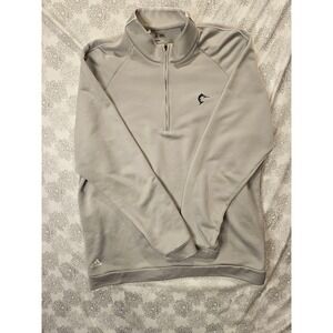 Adidas Golf Pullover ClimaLite 1/4‎ Zip Gray Athletic Jacket Large